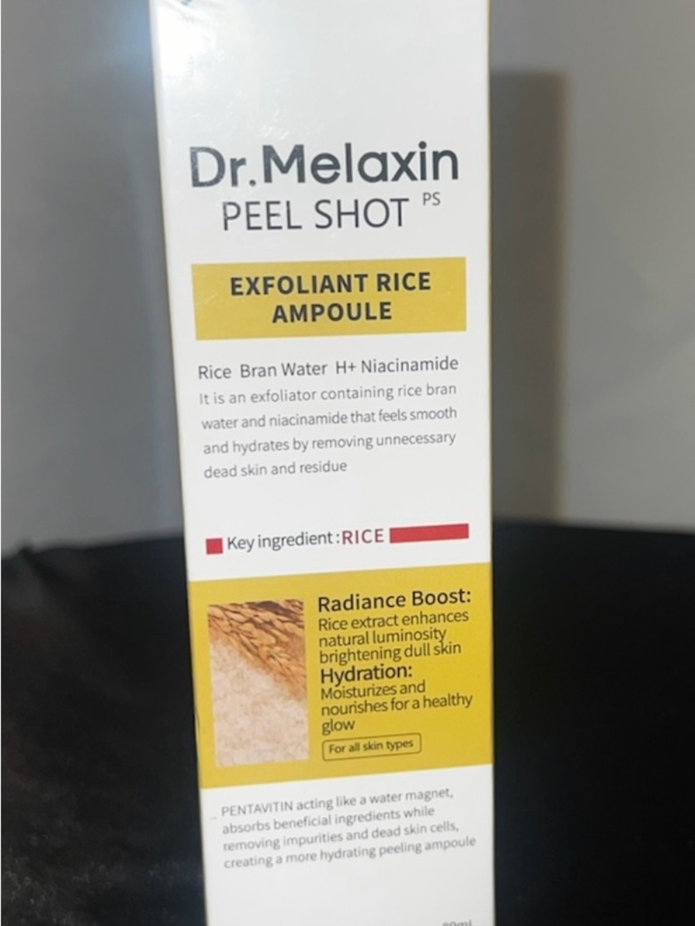 Dr. Melaxin Peel Shot Exfoliant Rice Ampoule 80ml – White Rice